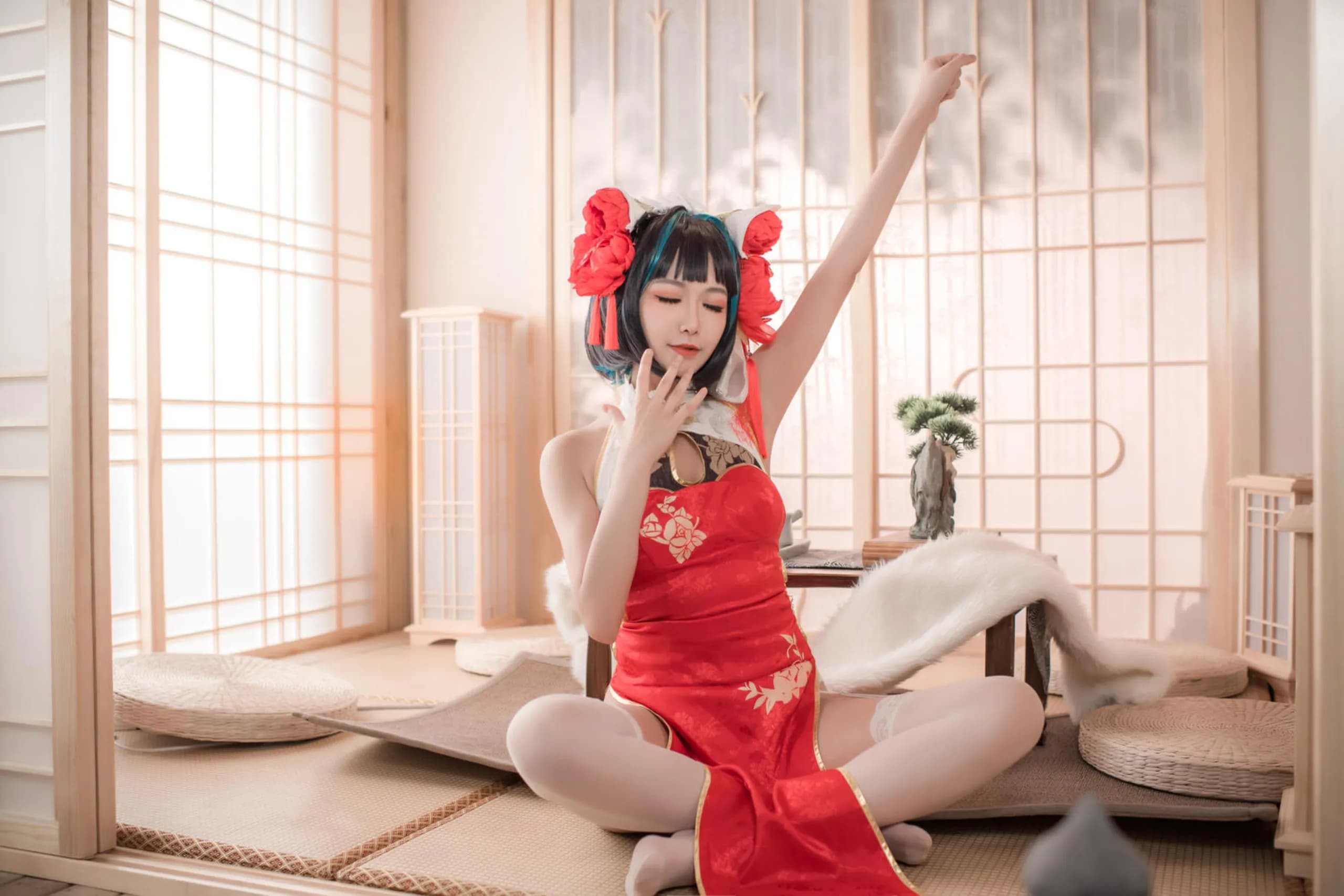 Azur Lane · Cheshire in a Red Qipao · 28