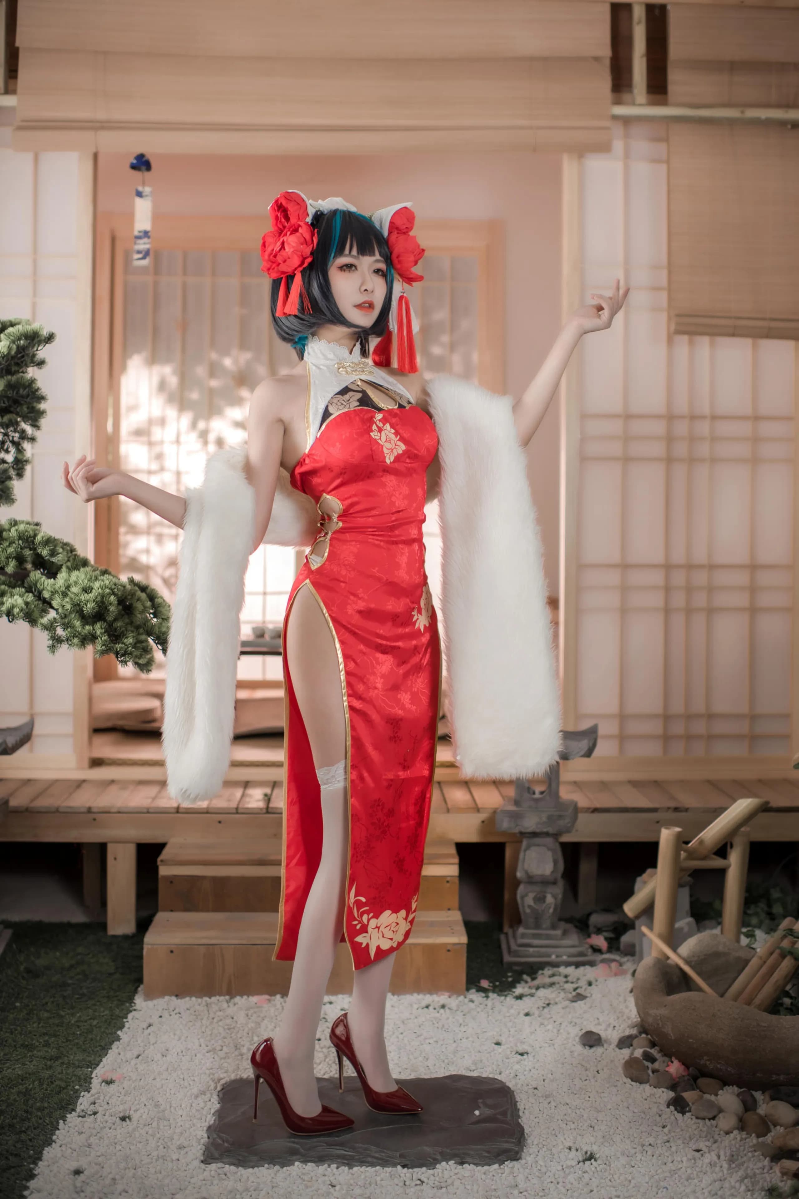 Azur Lane · Cheshire in a Red Qipao · 2